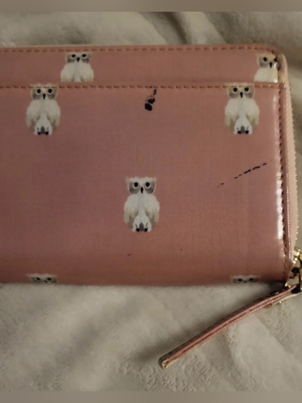kate spade Pink Owl Zip-Around Wallet - Picture 6 of 8